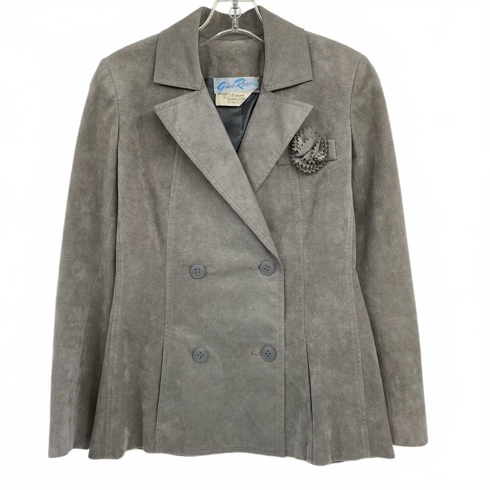 Gino Rossi Vintage Gray Suede Blazer | Women’s Size 4 Regular